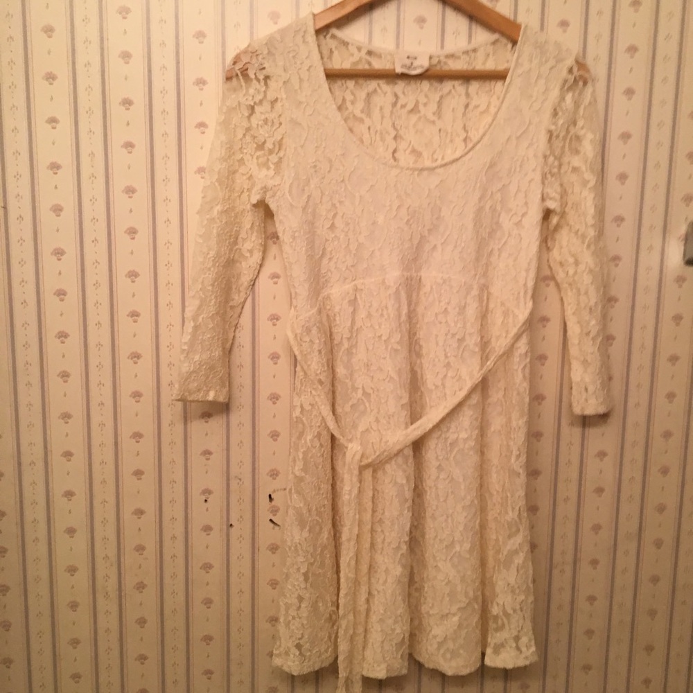 UO Pins & Needles Cream Lace Dress Cottagecore S - Picture 3 of 8